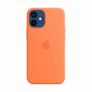 Silicone Case with MagSafe за Apple iPhone 12 mini Kumquat