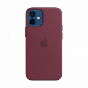 Silicone Case with MagSafe за Apple iPhone 12 mini Plum